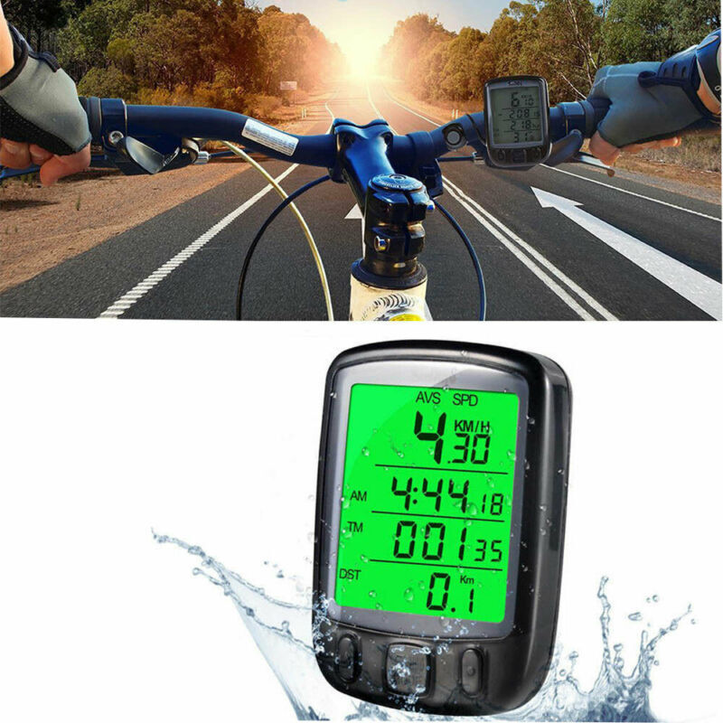 Waterproof Wired LCD Digital Cycle Bike Computer Bicycle Speedometer Odometer