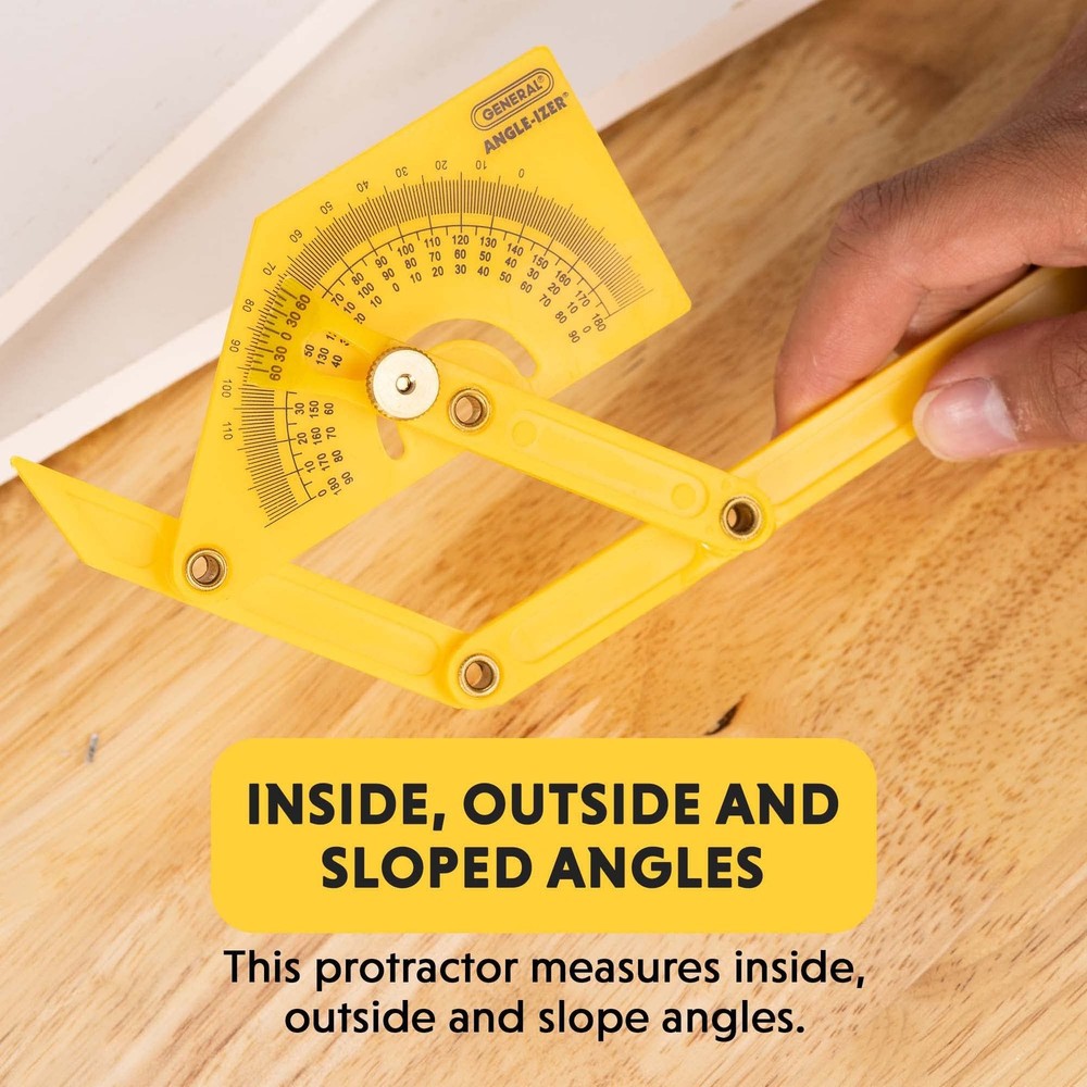 29 Plastic Protractor and Angle Finder, Outside, Inside, Sloped Angles, 0° to...