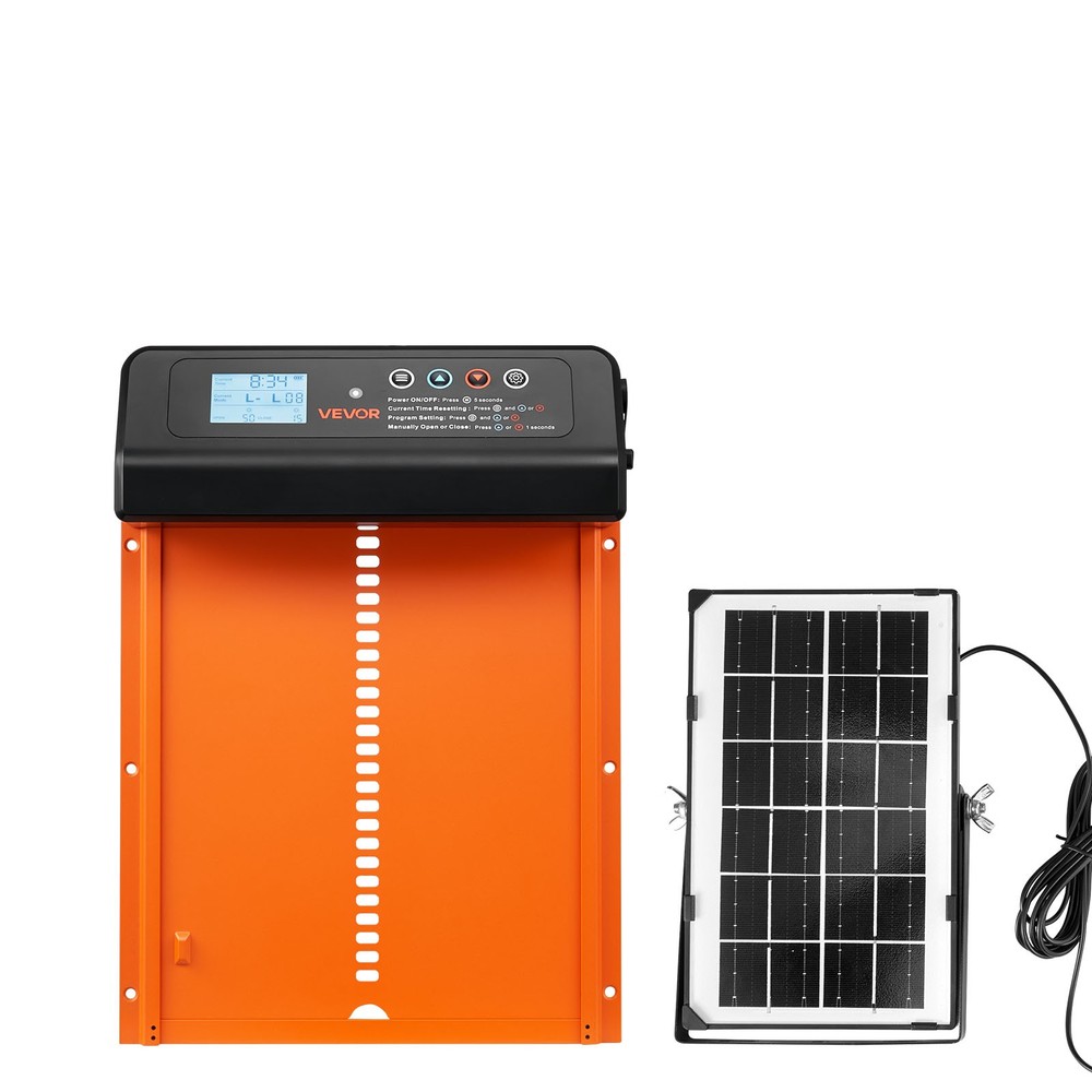 VEVOR DC & Battery Powered Automatic Chicken Coop Door Opener Light Sensor Timer