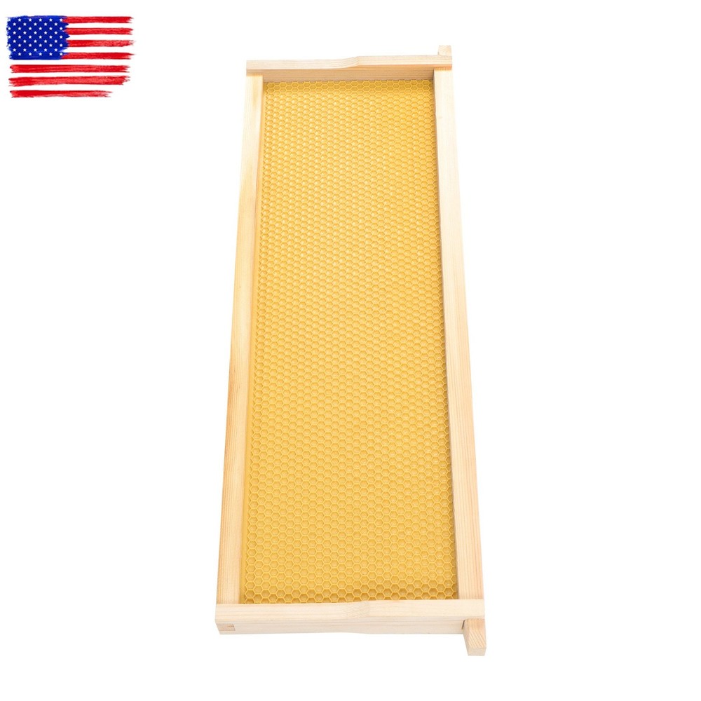 Bee Hive Beeswax Coated Includes Beehive Frames and Foundations 4 Layer 10-Frame