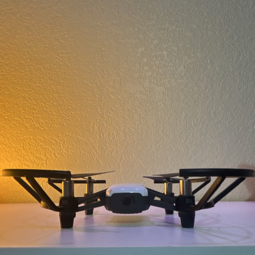 Tello Quadcopter Drone With Camera White With Propeller Guards