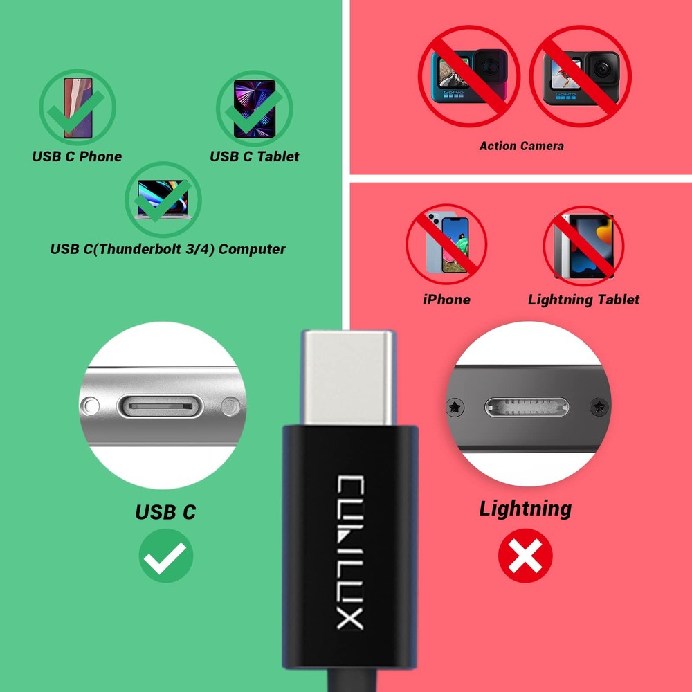 USB C Microphone, Type C Lavalier MIC, External Lapel Clip MIC for iPhone 16/...