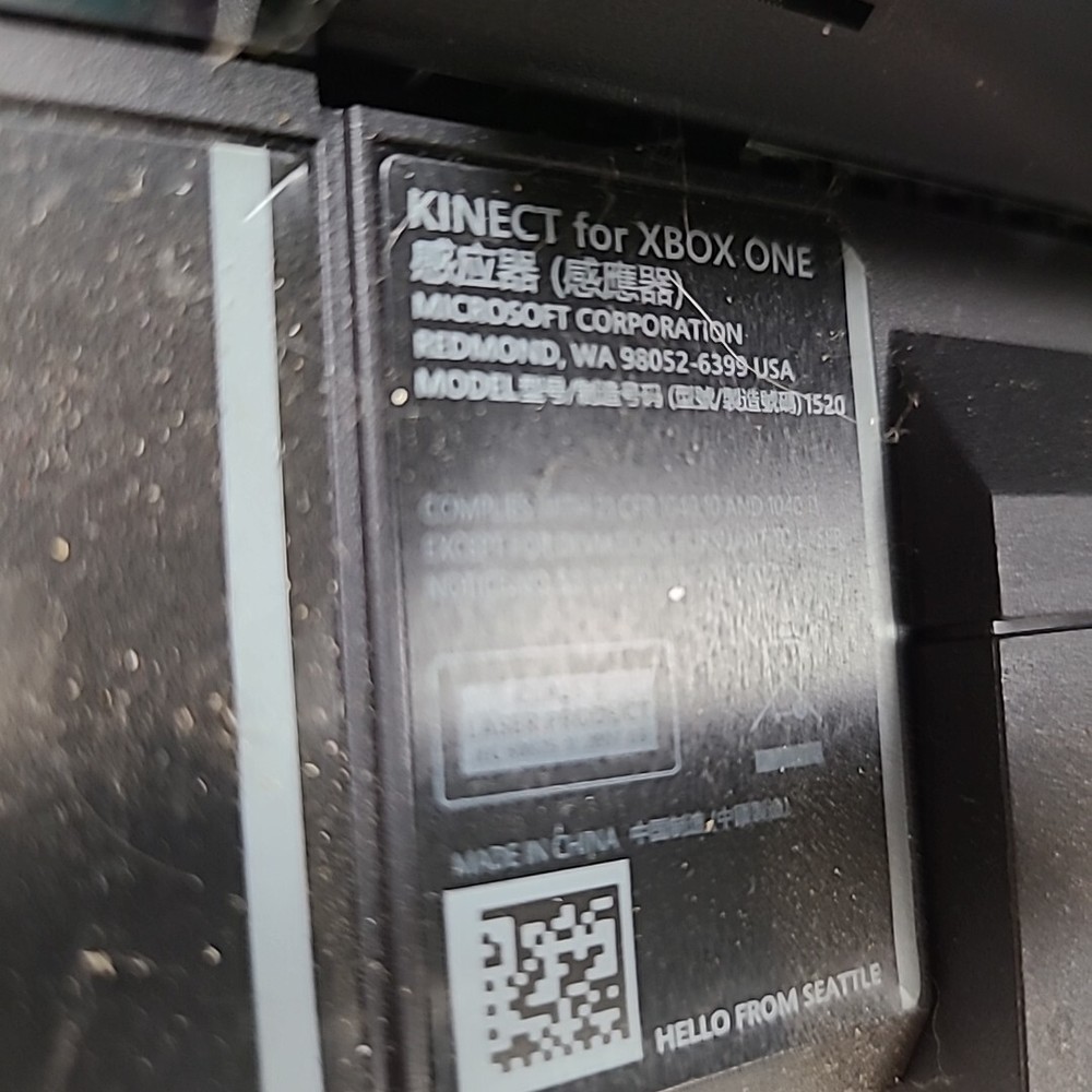 Microsoft Xbox One Kinect Wired Motion Sensor Black Model 1520 OEM