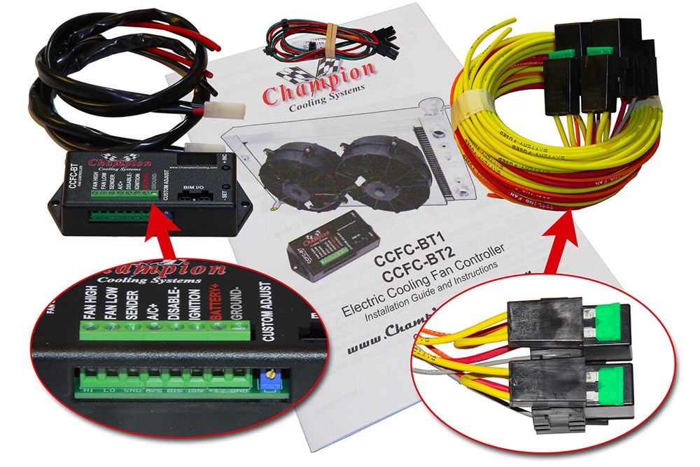 Advanced Champion Bluetooth Fan Controller with Dual Fan Relay #CCFC-BT2