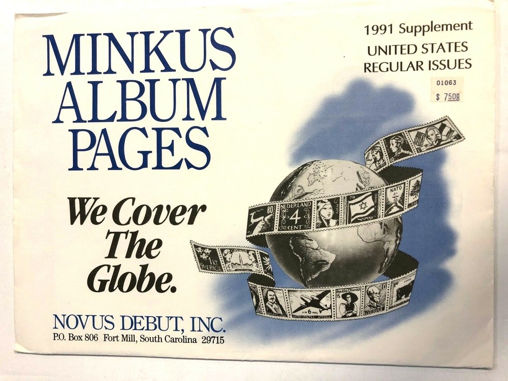 Minkus United States 1991 Regular Issues Stamp Album Supplement Pages