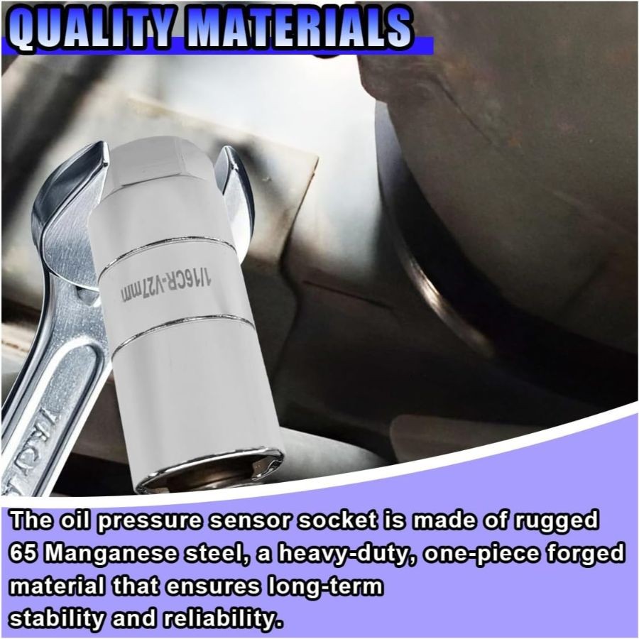 Oil Pressure Sensor Socket, 1 1/16 Oil Pressure Switch Socket, Oils-White