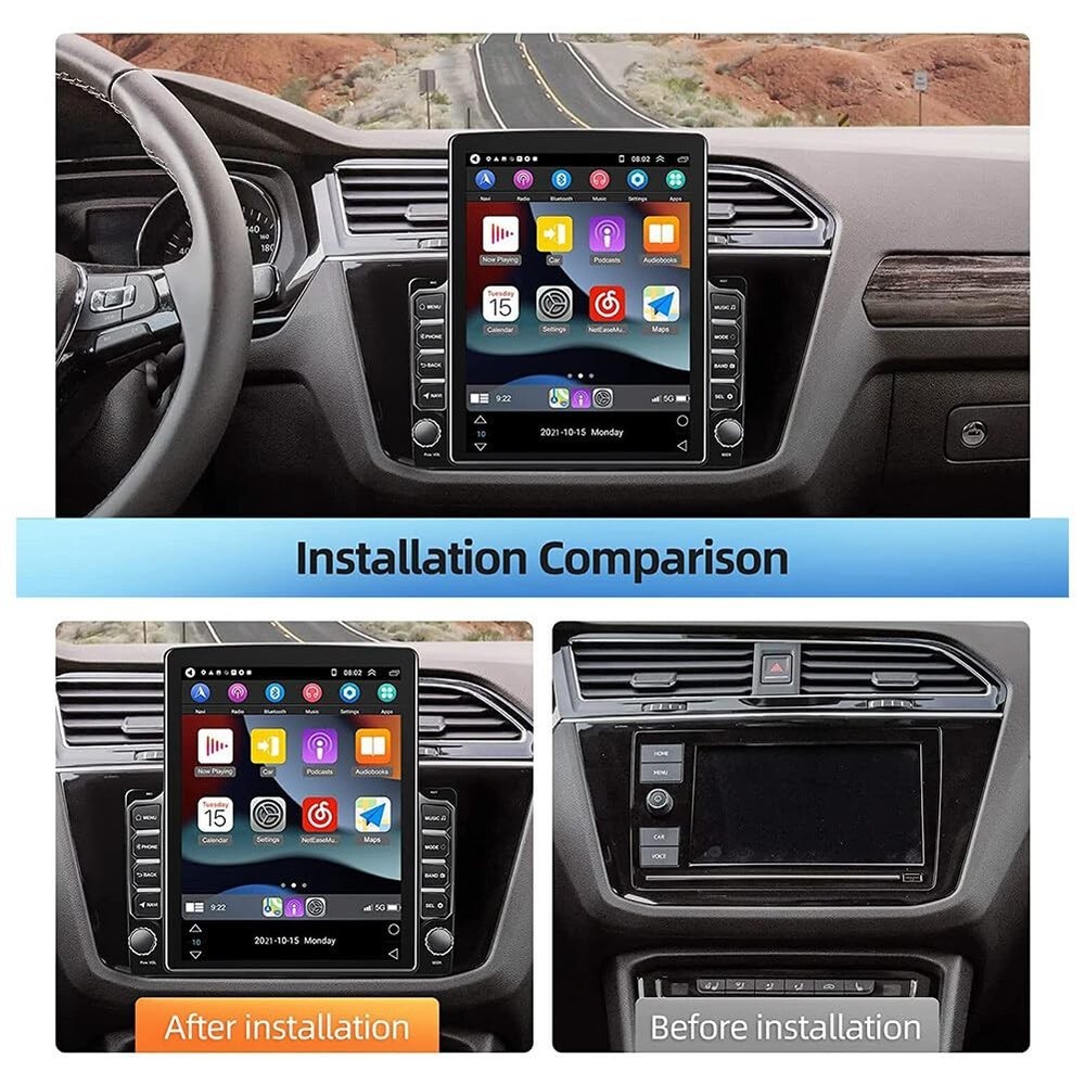 Android 13 Car Stereo 9.7" Touch Screen Wireless Carplay Android Auto