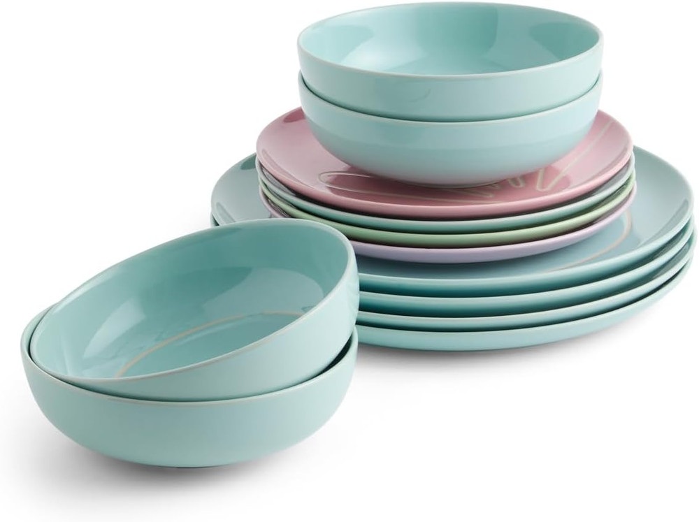 Tilly Ramsay X  12 Piece Dinnerware Set, Microwave/Dishwasher-Safe