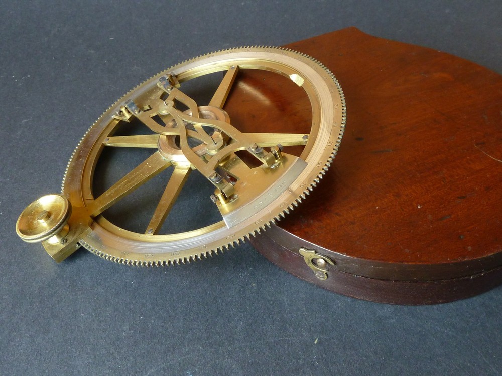 Small Plotting Protractor Harris 17 Holborn London Marking Compass 1835 Antique