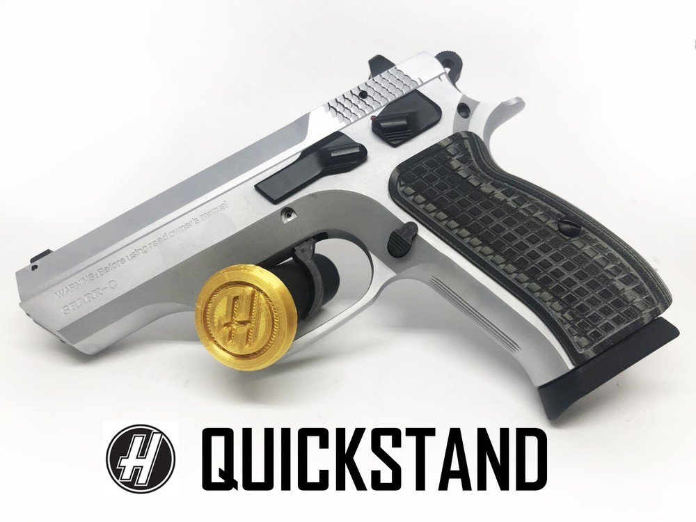 Hilljak Quickstand Handgun Display Stand - Black & Gray