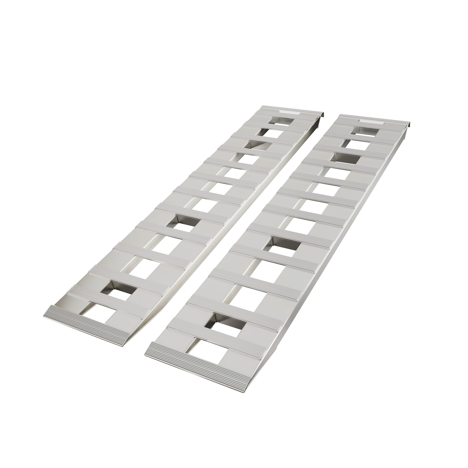 72" X 15" Aluminum Hook Ramps 8500Lbs Car Trailer Truck 1 Pair Ramps Hook End