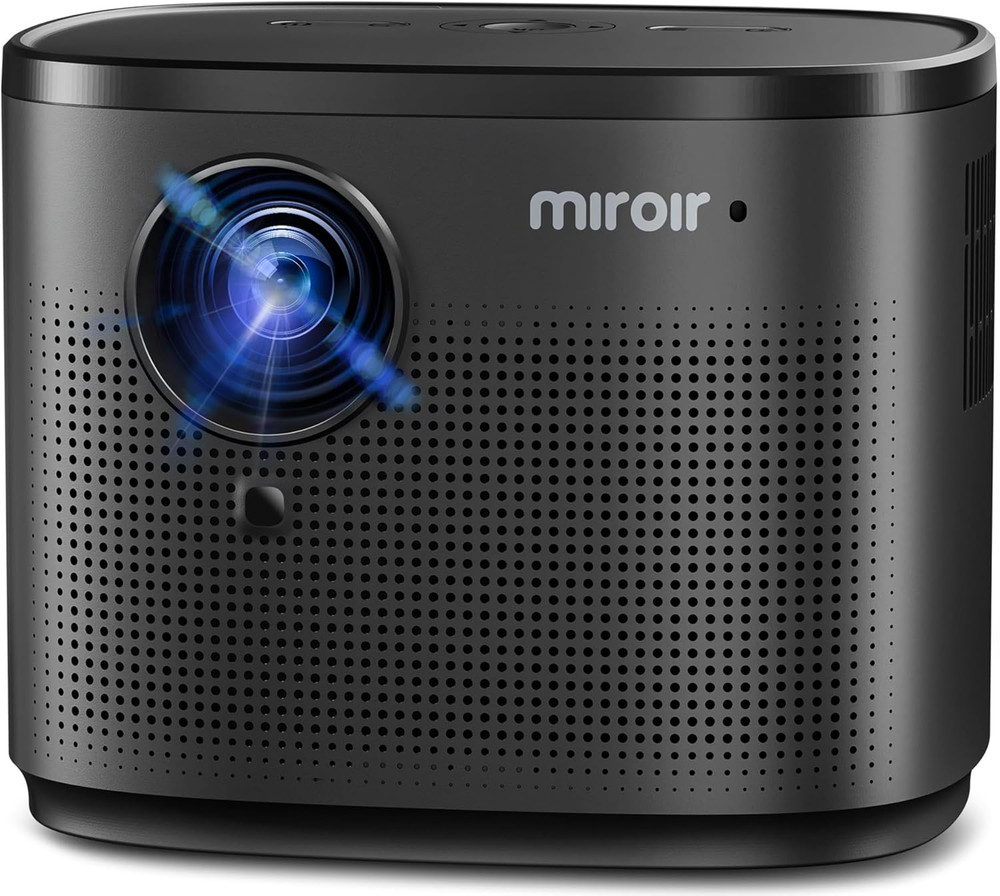 Mini Projector, Home HD Projector with Built-In Speaker, Auto Focus, Keystone Co