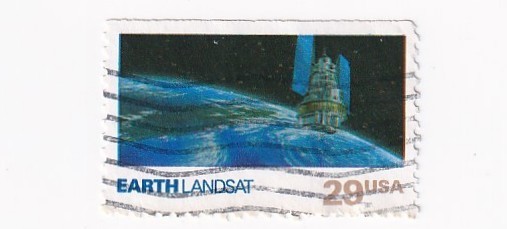 STAMP US SCOTT 2570 "Earth & Landsat" 29 CENT 1991 USED - D
