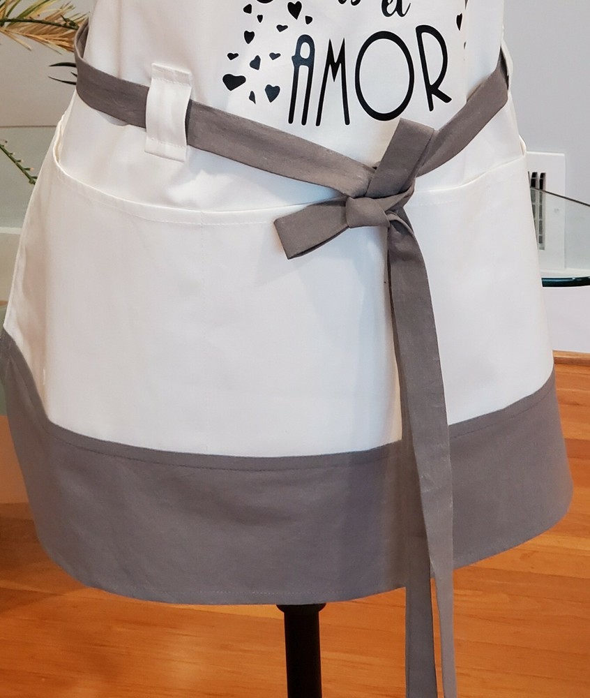 Apron for kitchen, garden and arts - personalized design, 3 pockets
