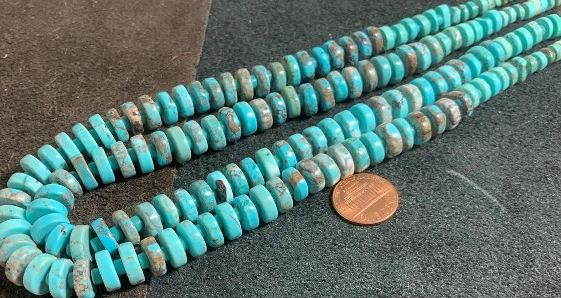 Gorgeous old looking Tibetan turquoise necklace// (b168b2-w2)