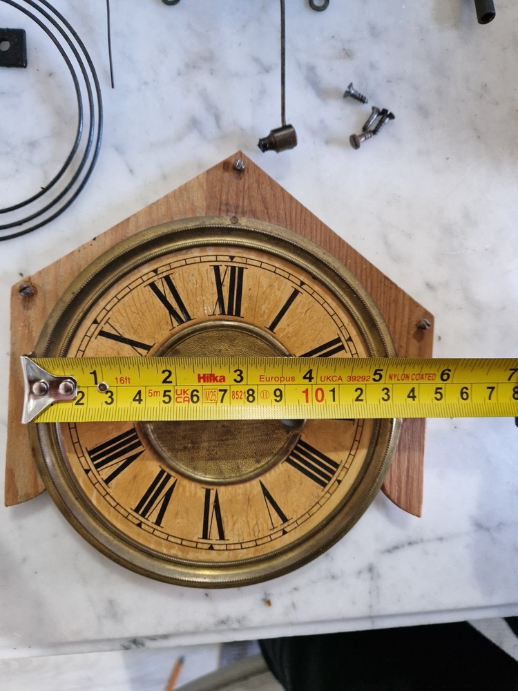Antique American Clock Movement And Dial Gong Ect