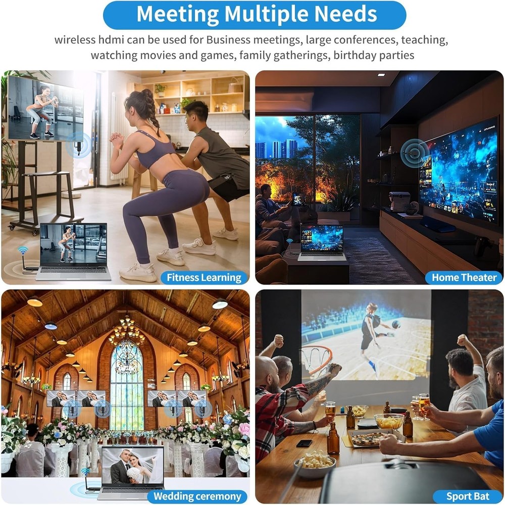 LIULANZ Wireless HDMI Transmitter Receiver Kit USB C, one receiver missing