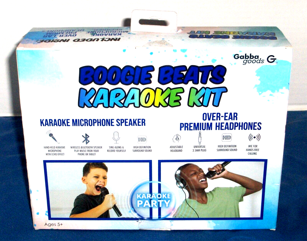 Boogie Beats Karaoke Kit W/Over-Ear Premium Headphone Bluetooth