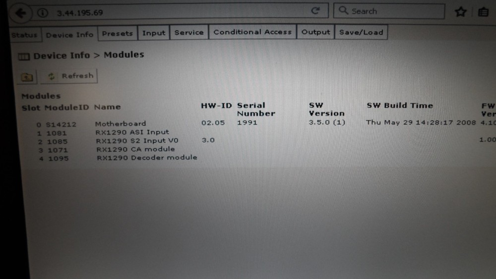 Ericsson Tandberg RX1290 DVB-S/S2/ASI HD/SD MPEG-2/4 RECEIVER DECODER ALLLicense