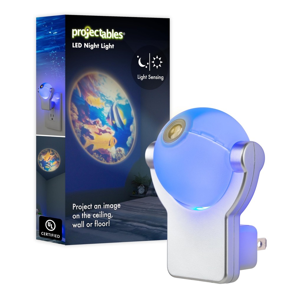 Projectables Tropical Fish LED Night Light Projector, Plug-In, Light Sensing,