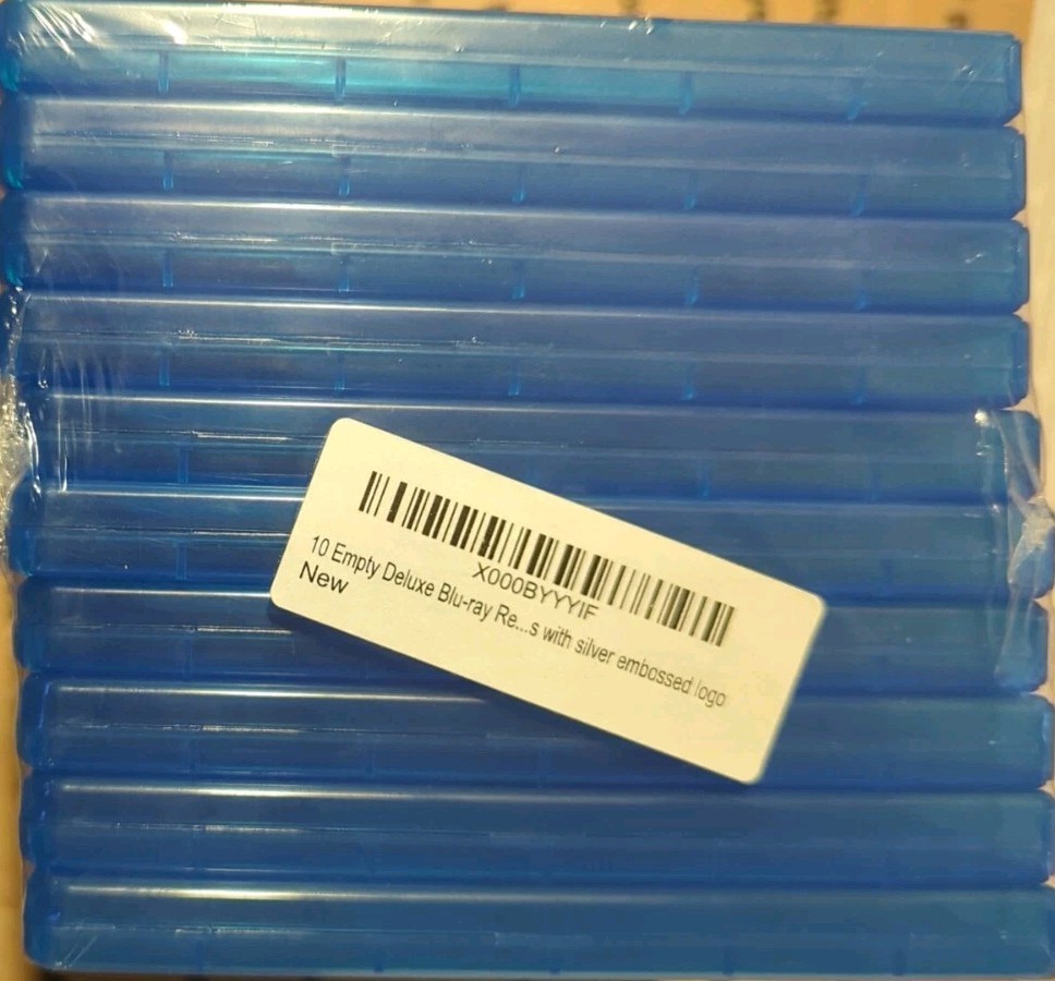 10x Blu-Ray Replacement Cases Deluxe Empty Boxes w/ Embossed Blu-Ray Logo SEALED