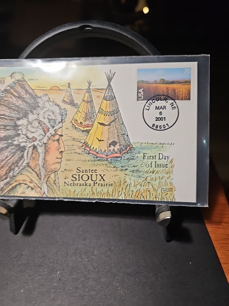FDC SANTEE SIOUX HAND PAINT 70C 2001