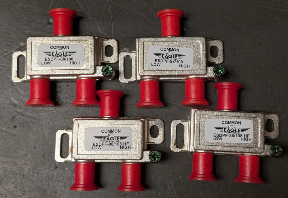 4 pcs - Eagle Comtronics ESDPF-88/108 HF Diplex Filter