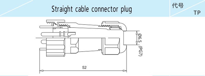 SD13 IP68 2 Pin LED Connector Waterproof Dustproof Circular Multipole Socket