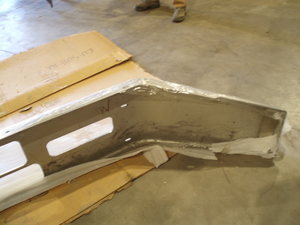CHROME PLATED SEMI BUMPER 16"