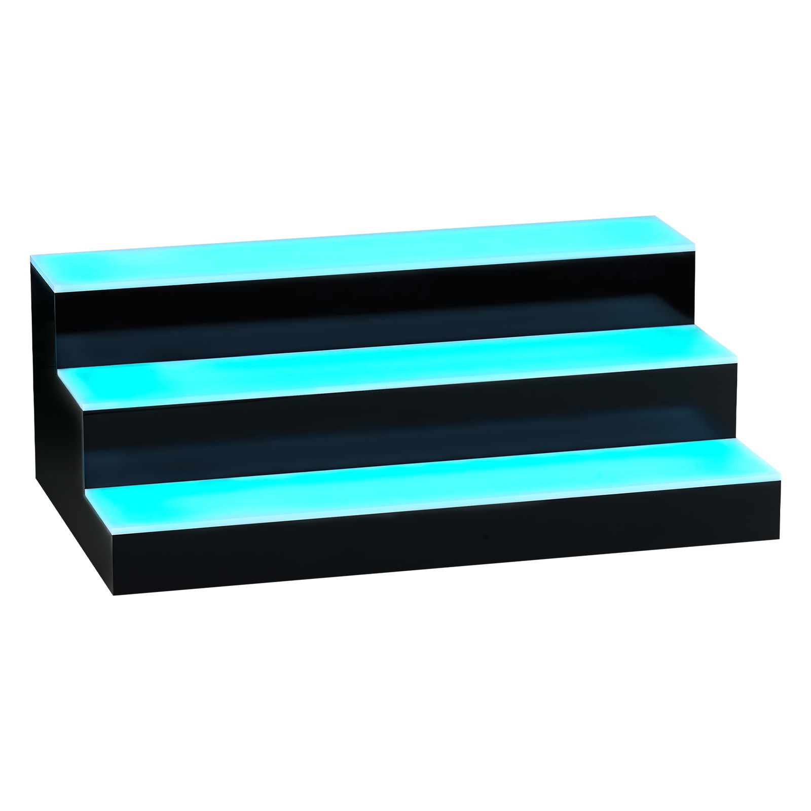 VEVOR LED Lighted Liquor Bottle Display 3 Tiers 20 Inches for 15 Bottles