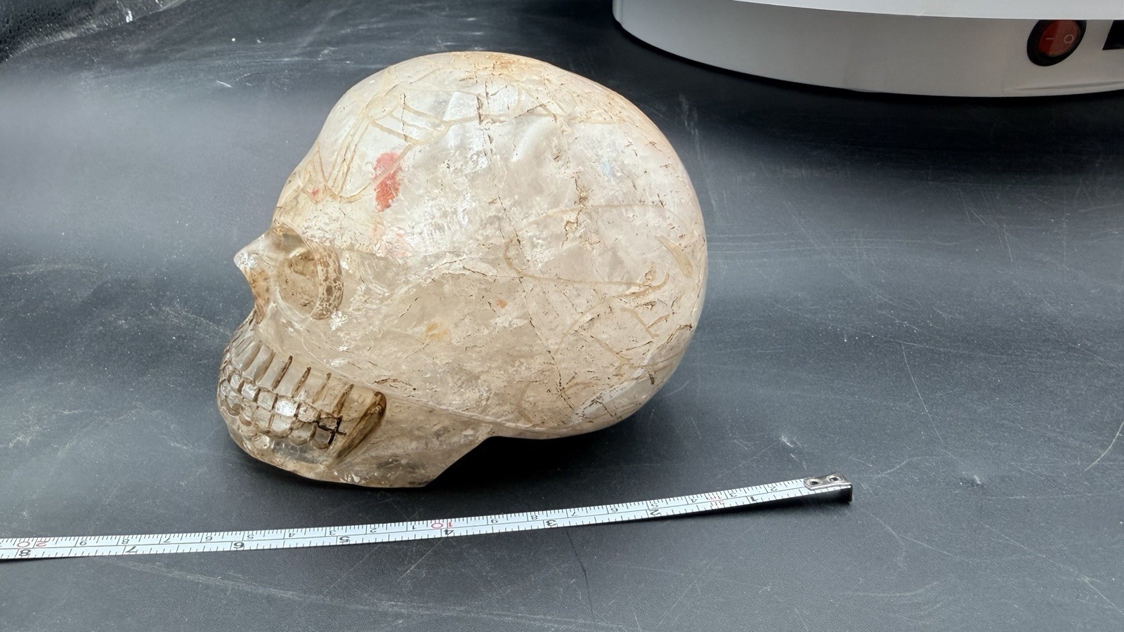 Palm Size Crystal Skull Tula Mexico Anunakki Ancient Alien Ojuelos