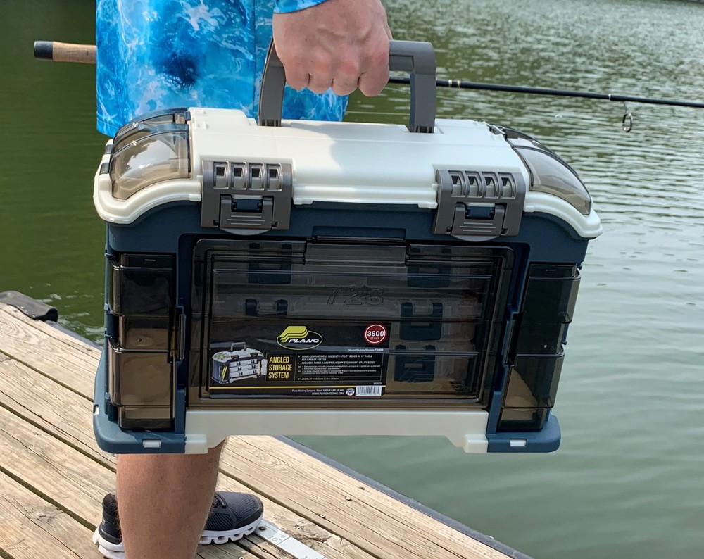 Elite Angled Tackle System 3700, Blue and Silver