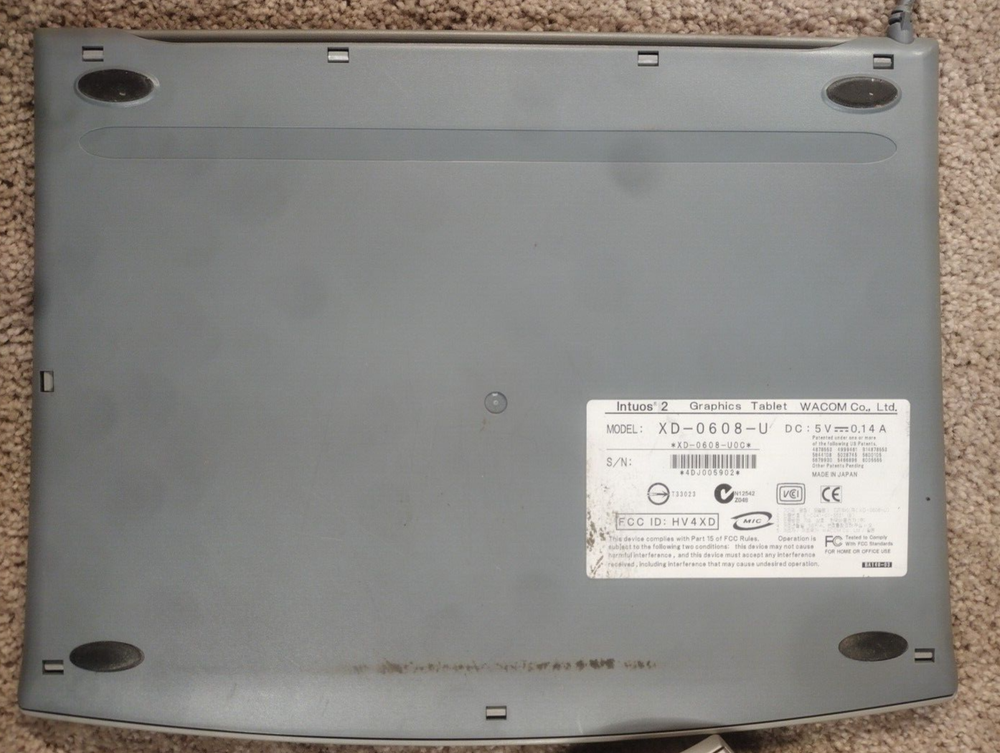 wacom graphics tablet xd-0608-u with pen and mouse no software