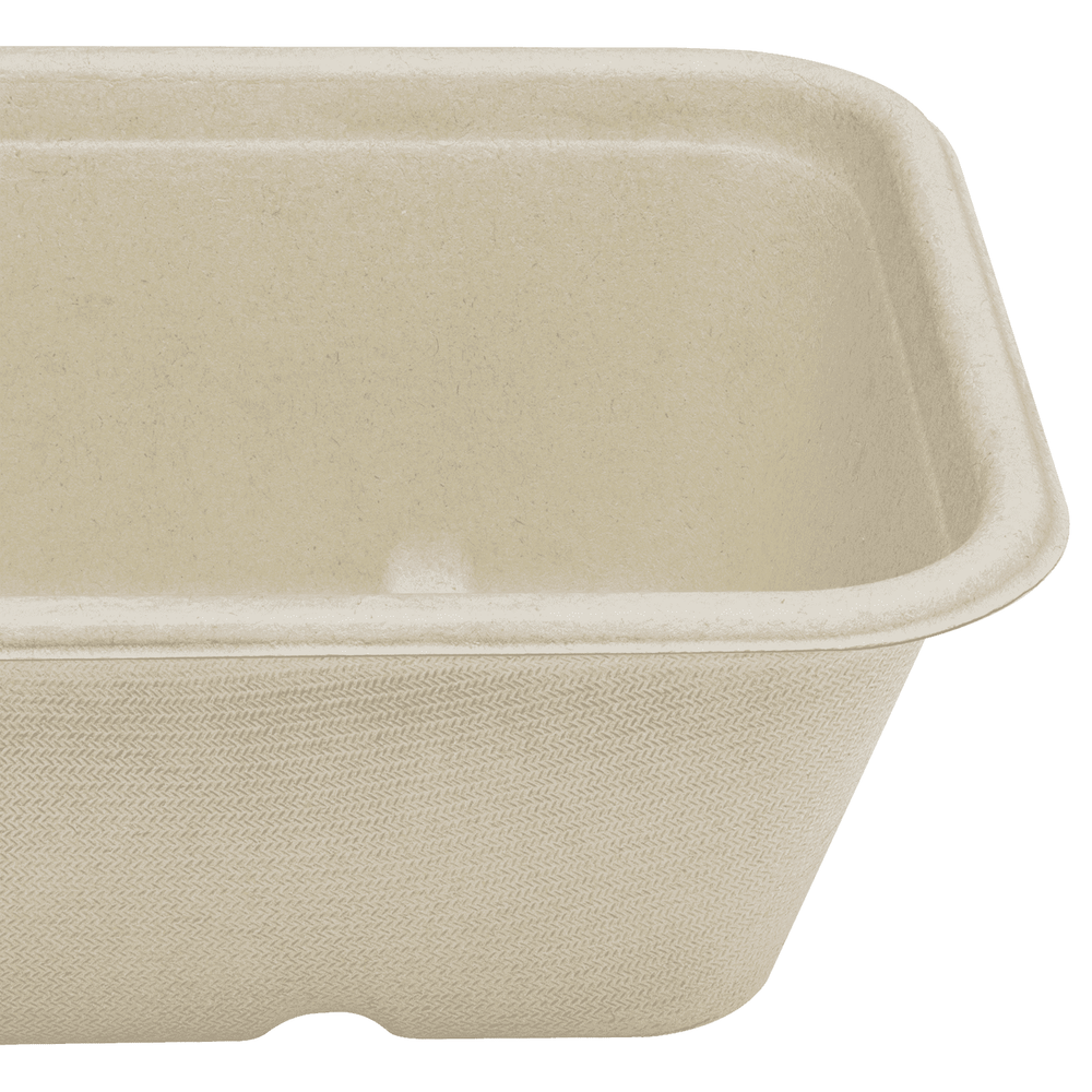 Karat Earth 24oz Natural Bagasse Take Out Container, Rectangular - 500 pcs
