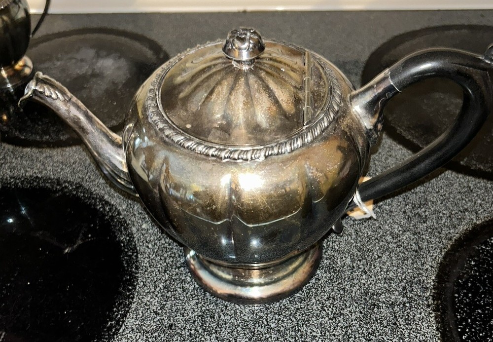 3 PC Tea Set.Boronet Plate E.P Copper. Silver plate On Copper