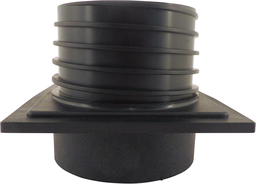 4 Inch ABS Plastic Blast Gate with One Threaded End and One Quick Disconnect End