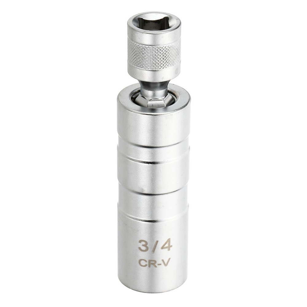 1pcs Spark Plug Socket 3/8" Drive 3/4" Swivel Magnetic Thin Wall Silver