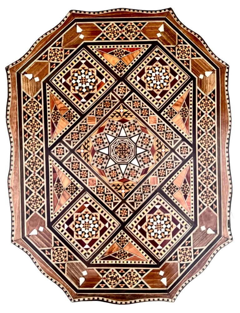 antique marquetry middle eastern table table