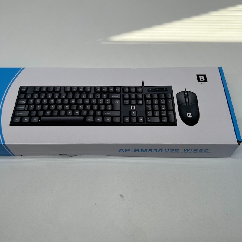 B3E - Wired Keyboard and mouse set - USB - NEW