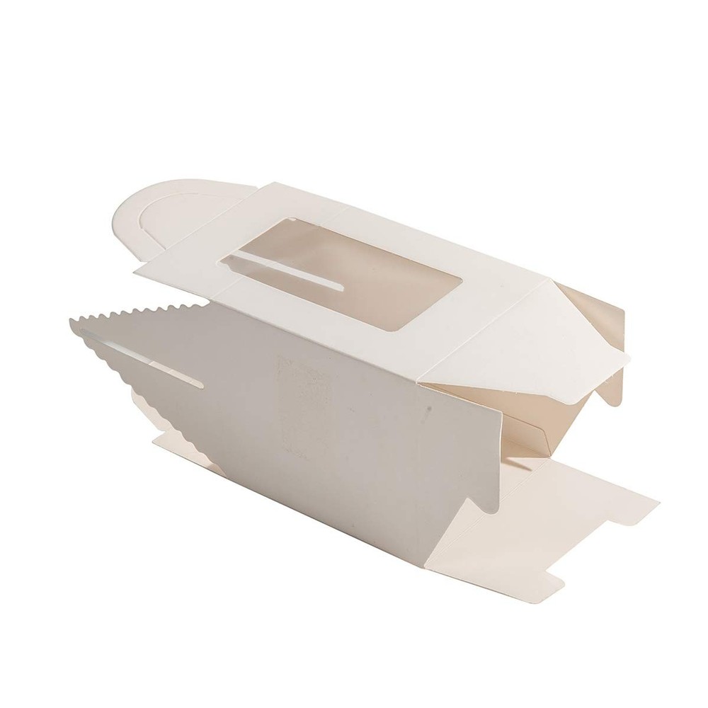 25 Pcs Single White Cupcakes Containers Gift Boxes with Window Inserts Handle...