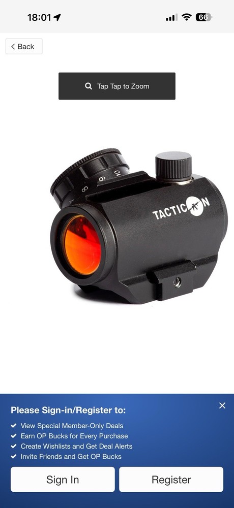 Predator V3 Red Dot Sight Rifle Optic - Submersible, 11 Settings, 45° Offset
