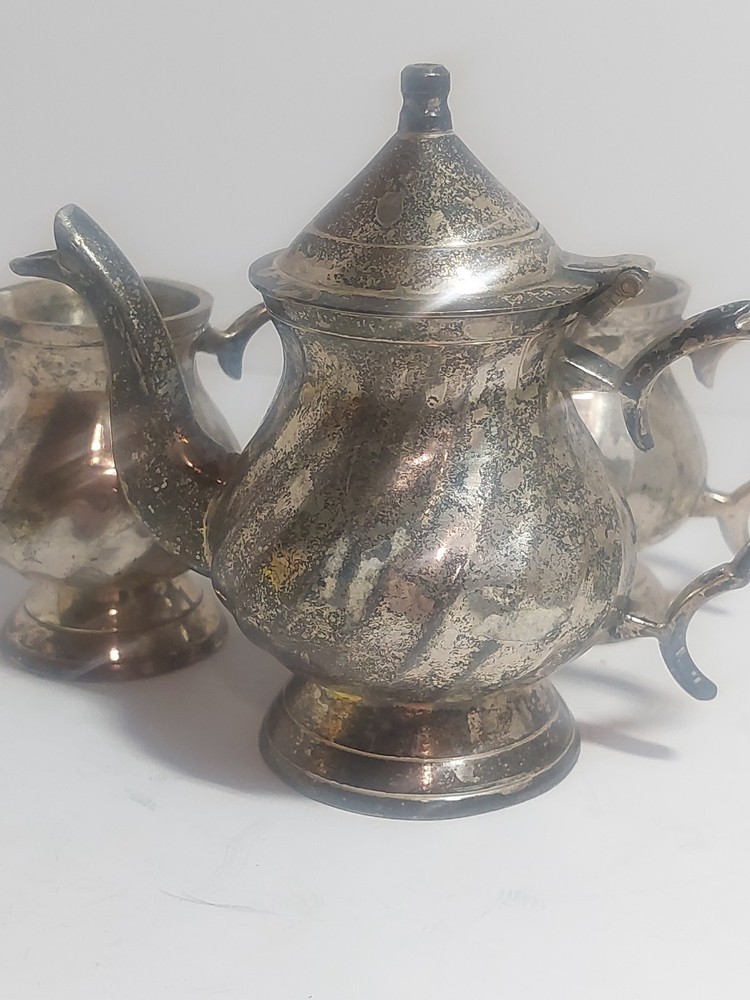Vintage Silver Plate Miniature Tea Set