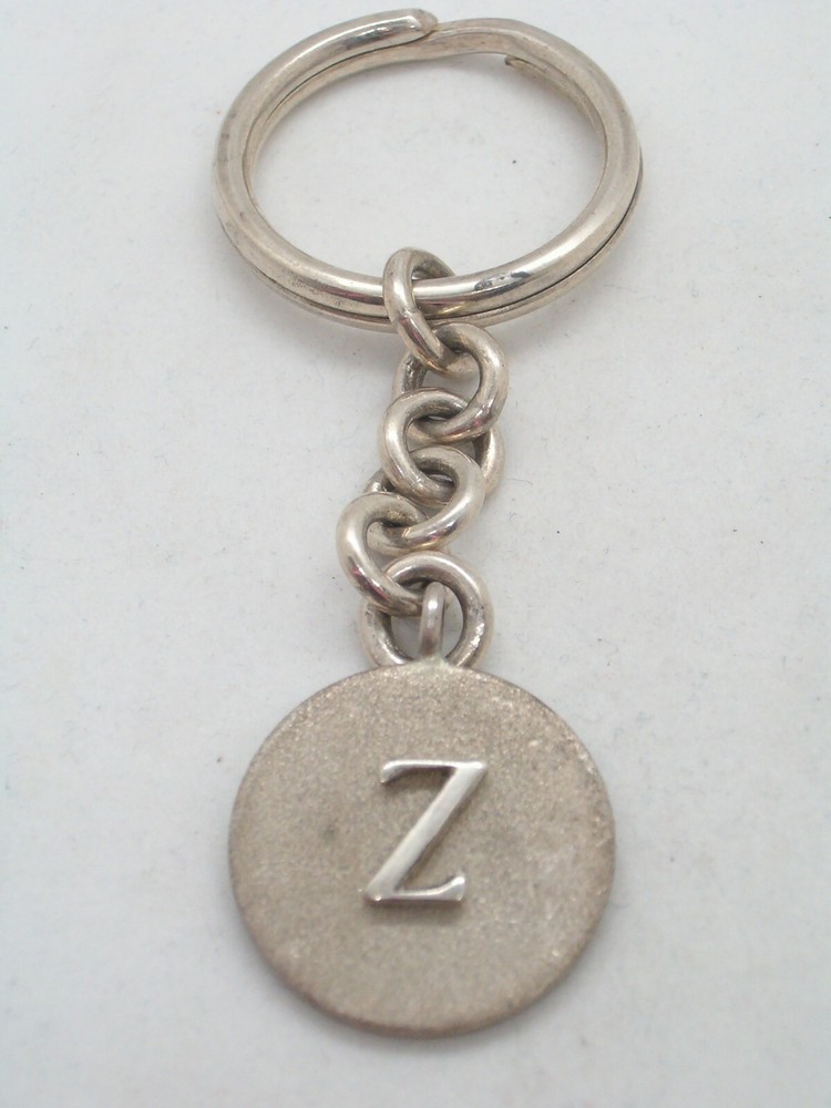 Letter Keychain - Z - 925 Silver - Initial - Alphabet - Breeze -