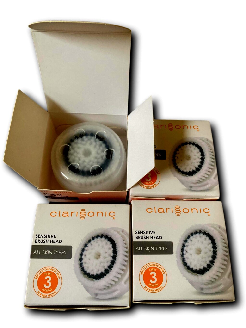 4 PK Clarisoinc Cleansing system Replacement Sensitive Brush Heads Free Shipping