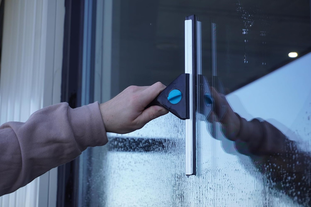 12 Inch All Purpose Window Squeegee - Lightweight Durable Plastic Handle -Alumin