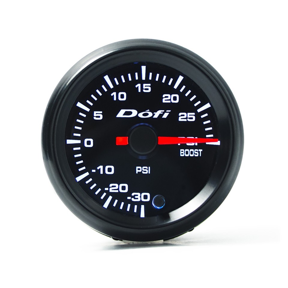 2'' 52MM 7COLOR UNIVERSAL POINTER LED -30~30PSI TURBO BOOST GAUGE METER W/SENSOR