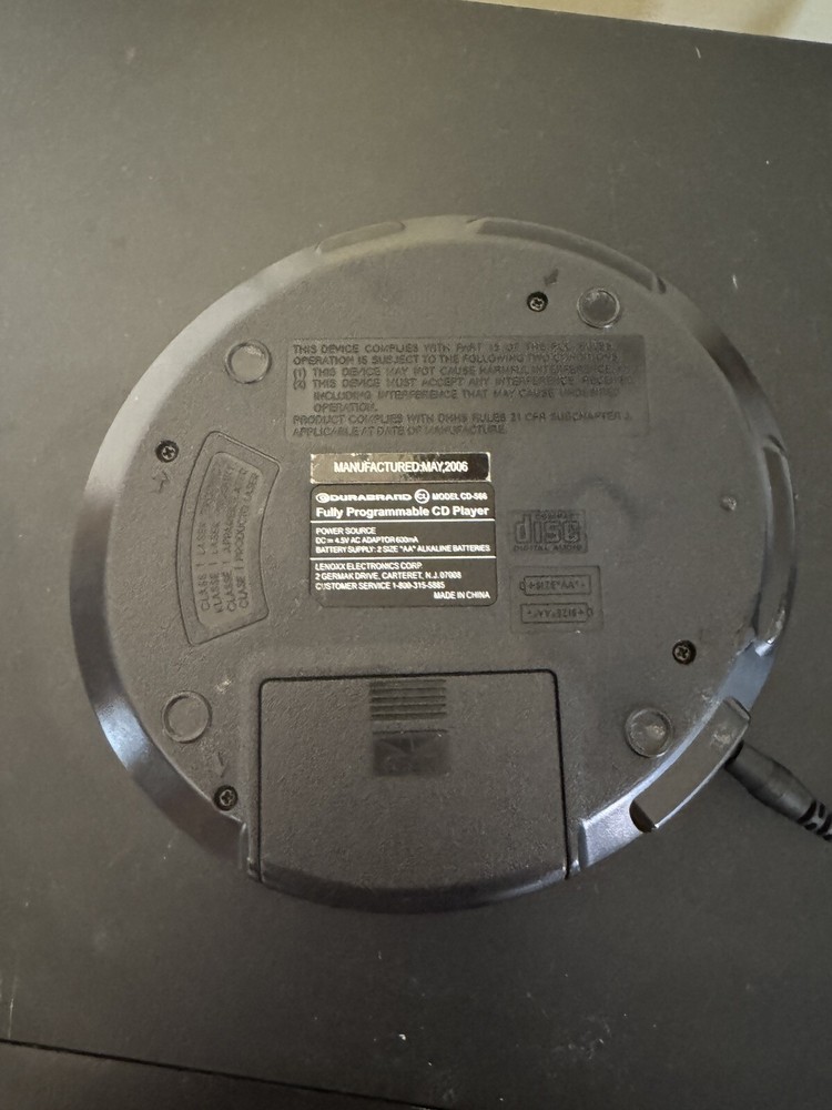 Durabrand Compact Disc CD Player Model CD-566 Digital Audio Portable Tested