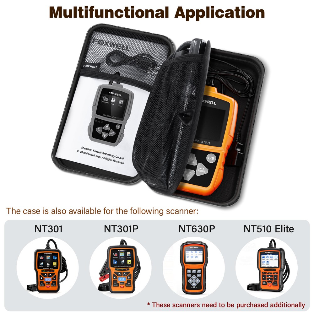 for Foxwell NT301 NT510 OBD2 Code Reader EVA Protective Carrying Bag Travel Case