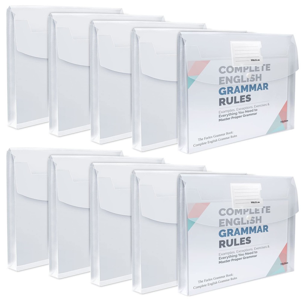 11 Pack Clear Plastic Envelopes File Folders,US Letter A4 Size Folder for Doc...