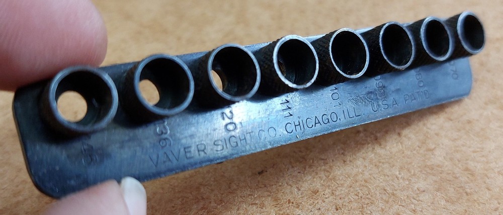 Vintage Vaver front tube globe sight with inserts Wittek